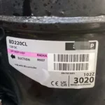 Refrigeration Compressor with R404a Refrigerant BD220CL 12V DC R404a view
