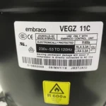 EMBRAco R600A 3PH VEGZ11C Refrigerator Refrigeration Compressor view