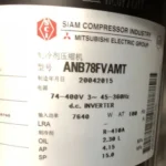 ANB78FVAMT R410A Mitsubishi inverter air conditioning refrigeration compressor view