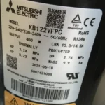 KB122VFPC 220-240V Rotor air Conditioning Refrigeration R134A Compressor view