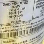 DA65PHD-D1YE2 R410A Inverter air Conditioning Refrigeration Compressor view