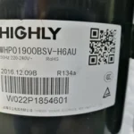 WHP01900BSX-F3BU WHP03970BSV-C4AT WHP01900BSX-F3BU WHP01600BSV-H3BX WHP02830BSV HIGHLY Water heater heat pump compressor view