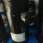Model C-SBN373H8A 380-415VAC50Hz3 PH,RLA 10.1A,LRA 48 52A,REF.R407C OILFV68S, SANYO air Conditioner Compressor view