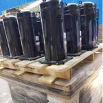 Model C-SBN373H8A 380-415VAC50Hz3 PH,RLA 10.1A,LRA 48 52A,REF.R407C OILFV68S, SANYO air Conditioner Compressor view