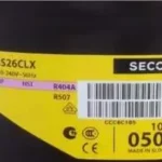 GS26CLX 208-230v 60hz Refrigeration SECOP Compressor with R404a Refrigerant view
