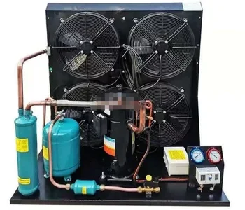 YM132E1G-100 Condensing Unit Low-temperature Open Scroll Air-cooled Refrigeration Unit for Cold Storage